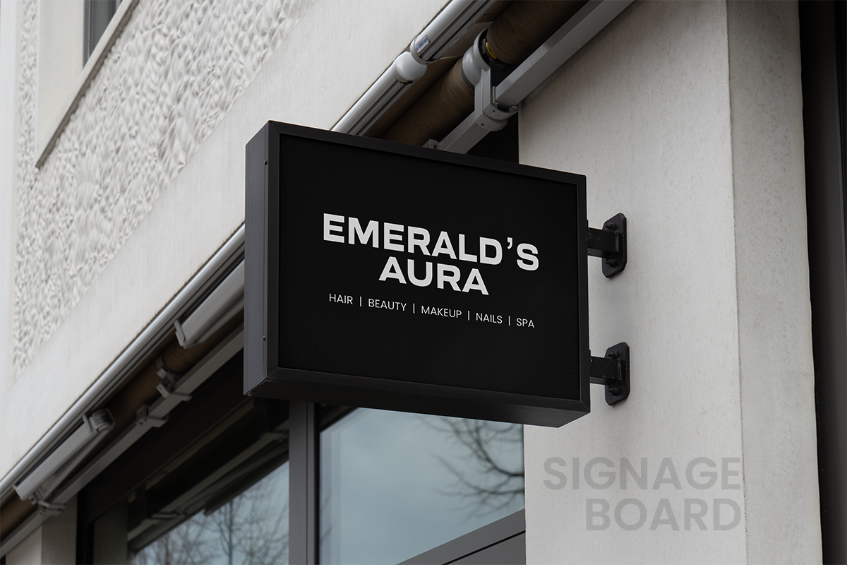 Emeralds Aura salon branding image